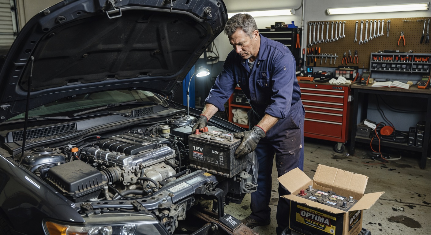 バッテリー交換作業